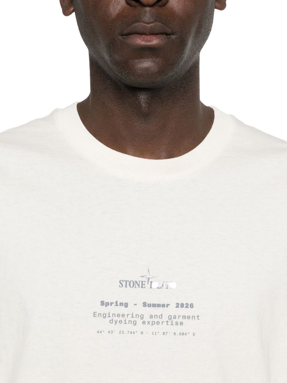 Stone Island T-Shirts And Polos Ivory Wit