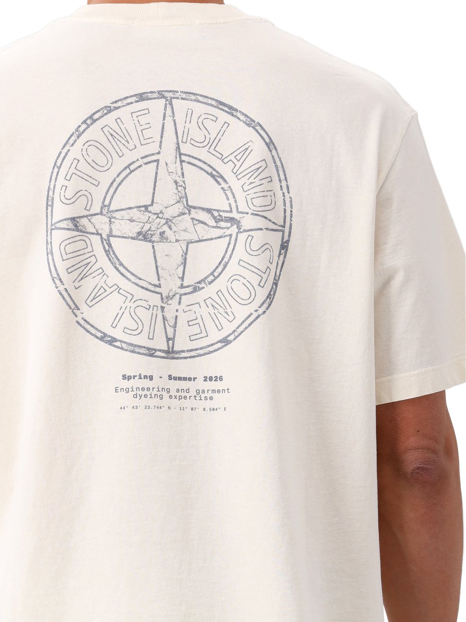Stone Island T-Shirt Wit/Beige Beige