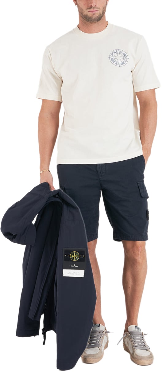 Stone Island T-shirt with logo Geel