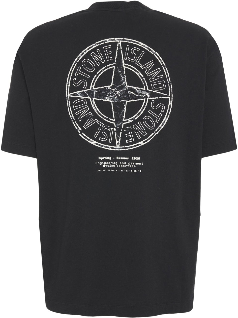 Stone Island T-shirt with logo details Zwart