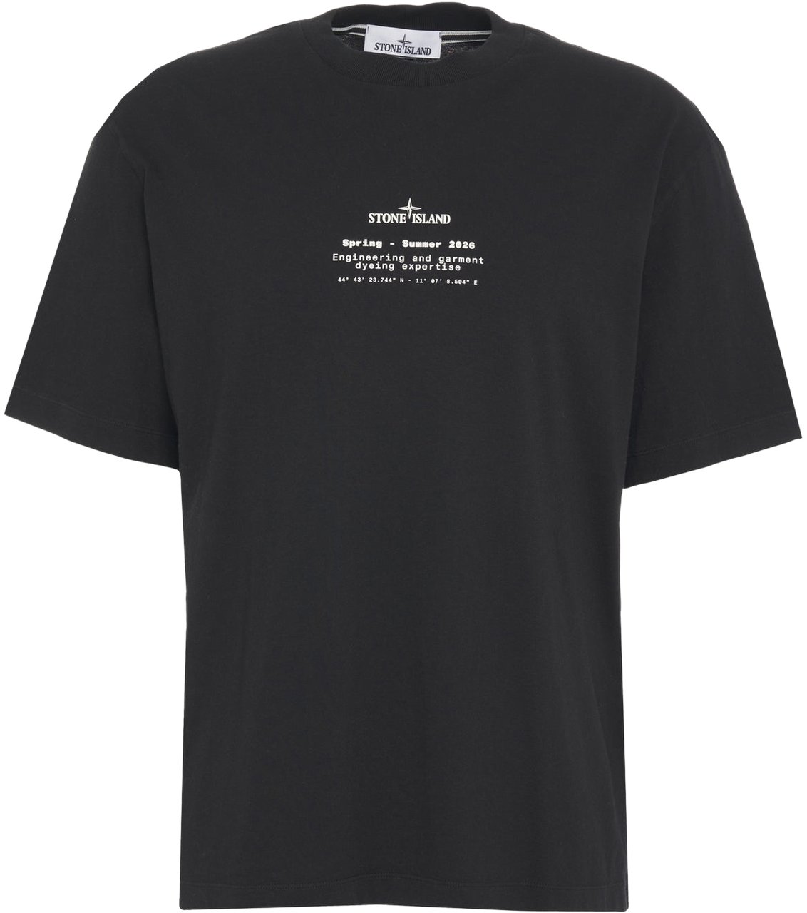 Stone Island T-shirt with logo details Zwart