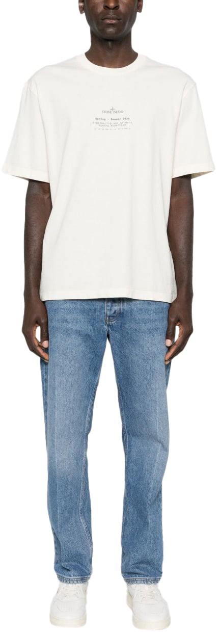 Stone Island T-Shirts And Polos Ivory Wit