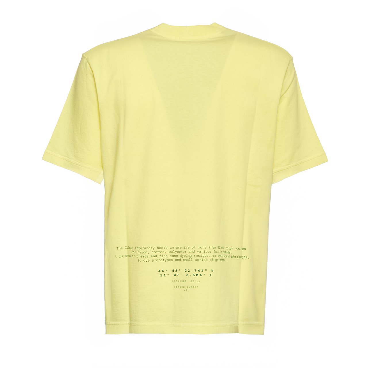 Stone Island Compass Logo Printed Casual T-Shirt Geel
