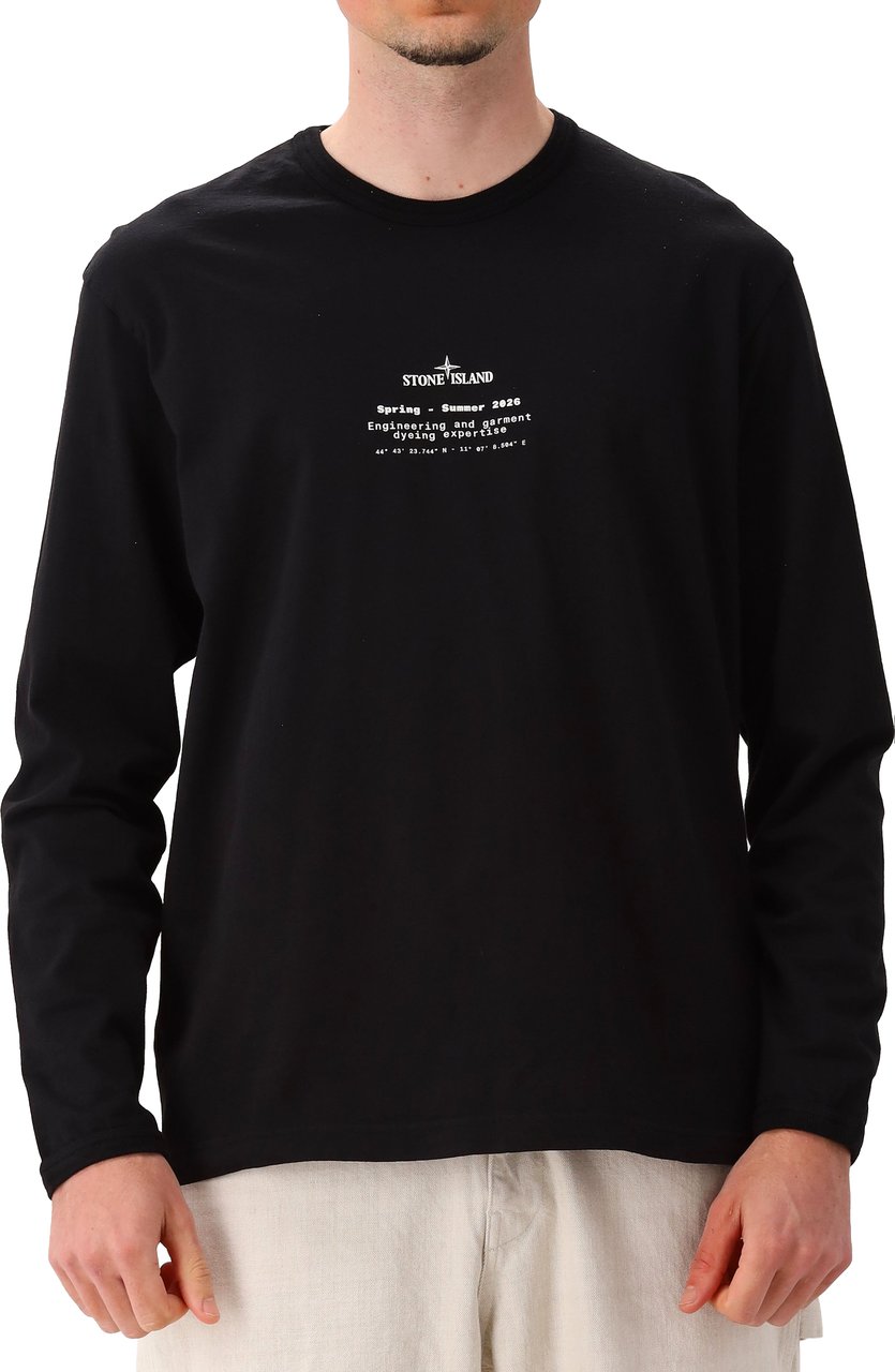 Stone Island Longsleeve Zwart Zwart