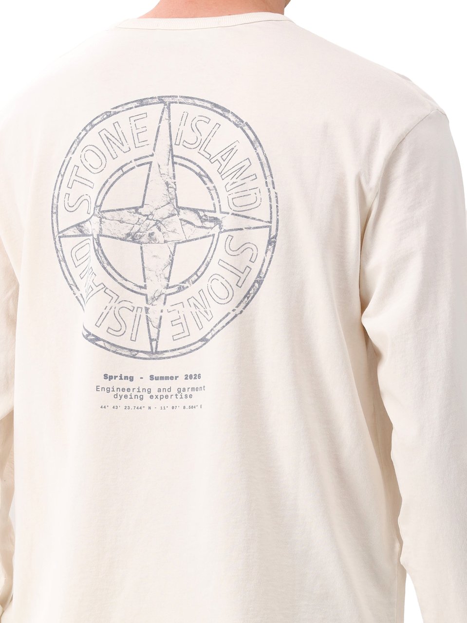 Stone Island Longsleeve Gebroken Wit Wit