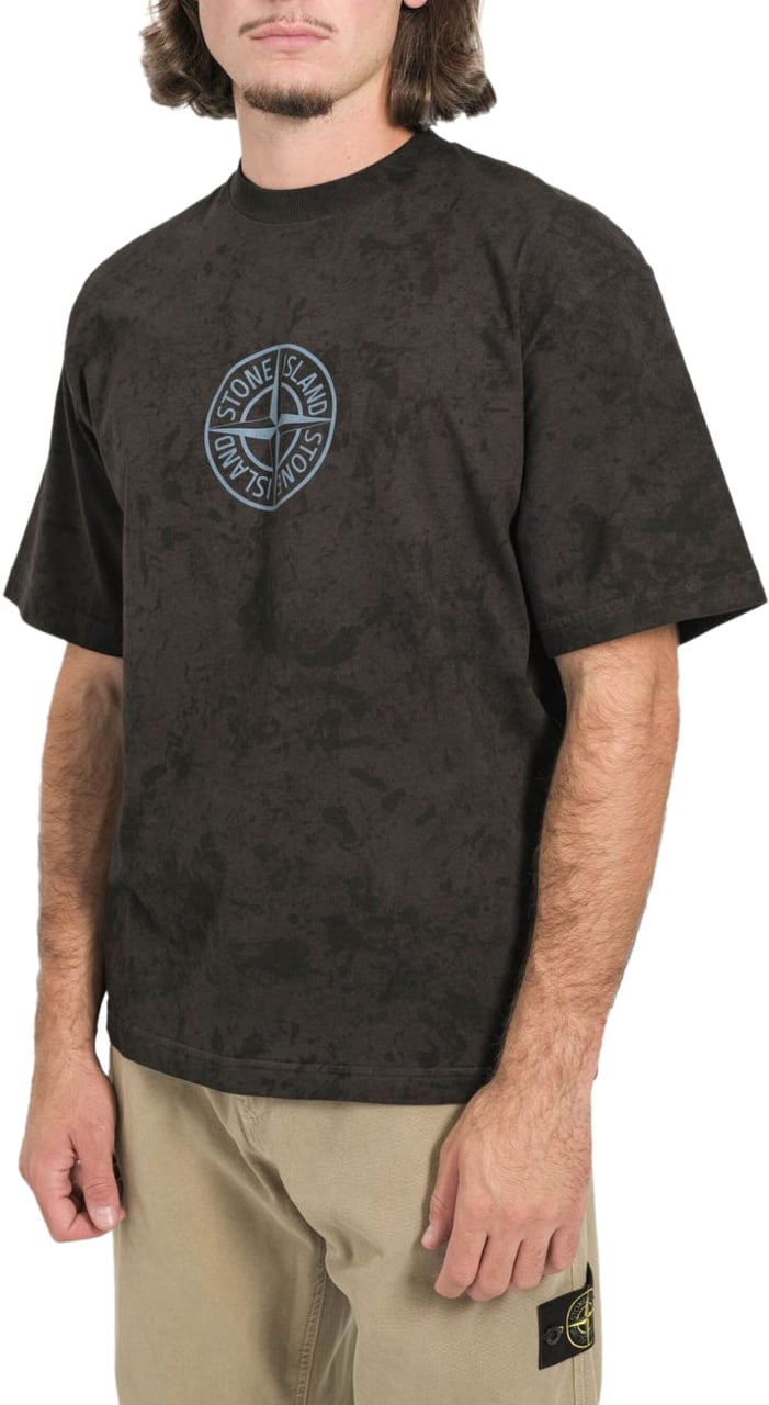 Stone Island T-Shirts And Polos Black Donkergrijs