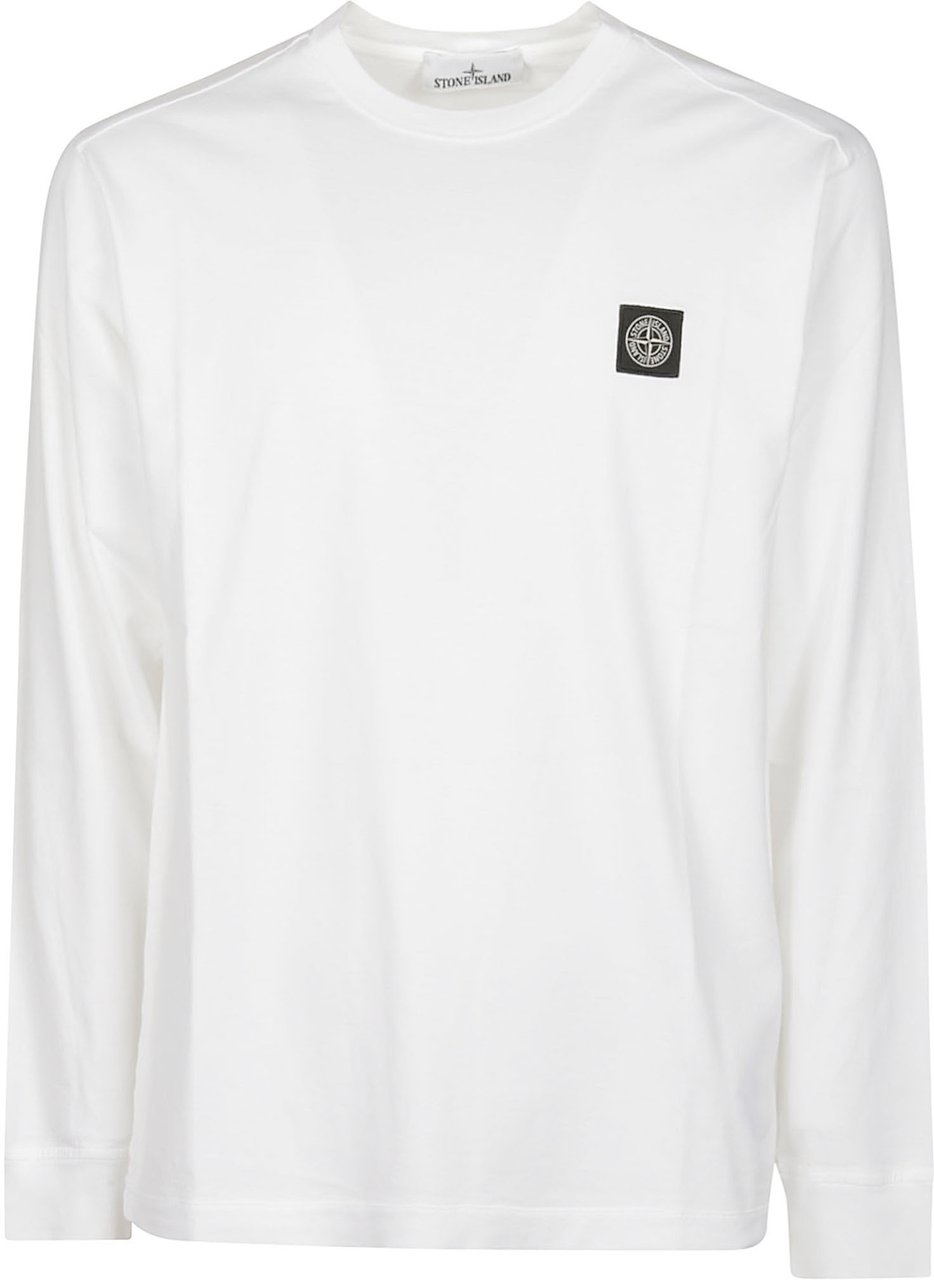 Stone Island Long Sleeve T-shirt White Wit