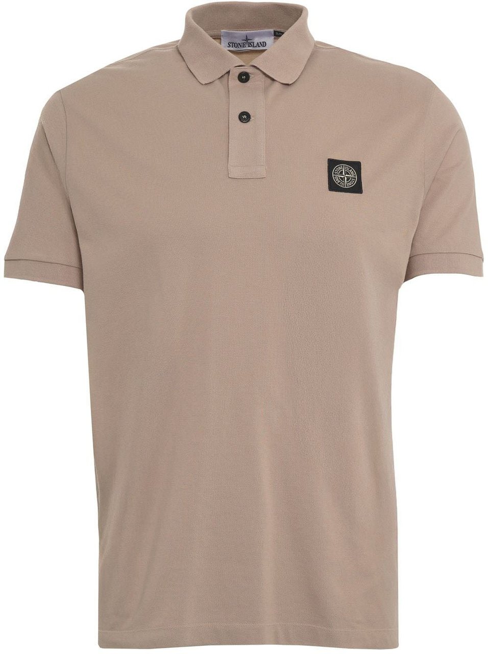 Stone Island Polo shirt with logo detail Beige