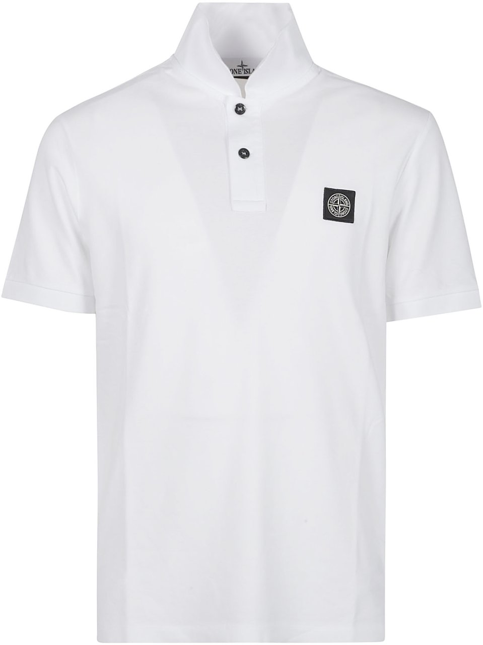 Stone Island Short Sleeve Slim Fit Polo Shirt White Wit