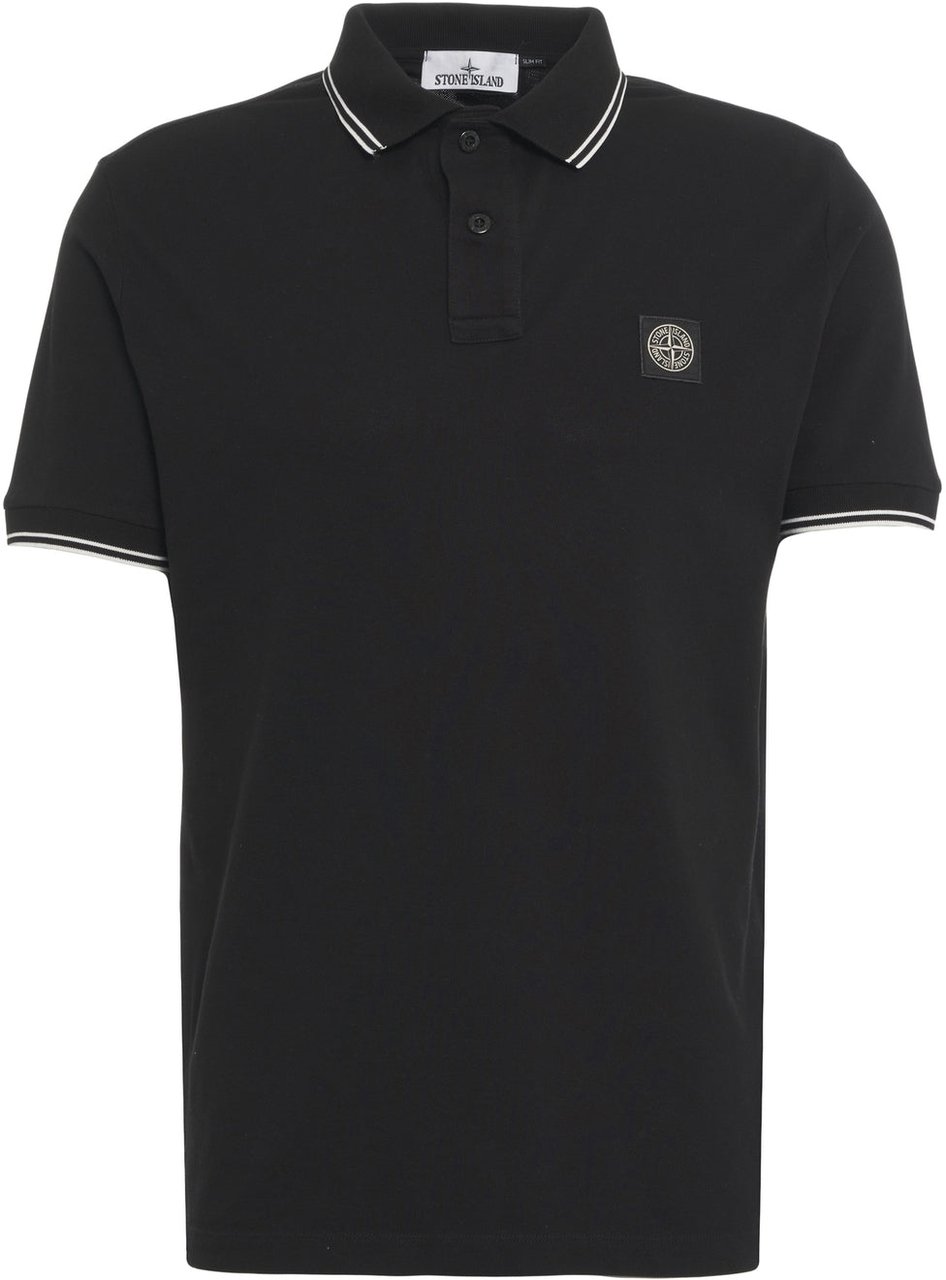Stone Island Polo shirt with logo Zwart