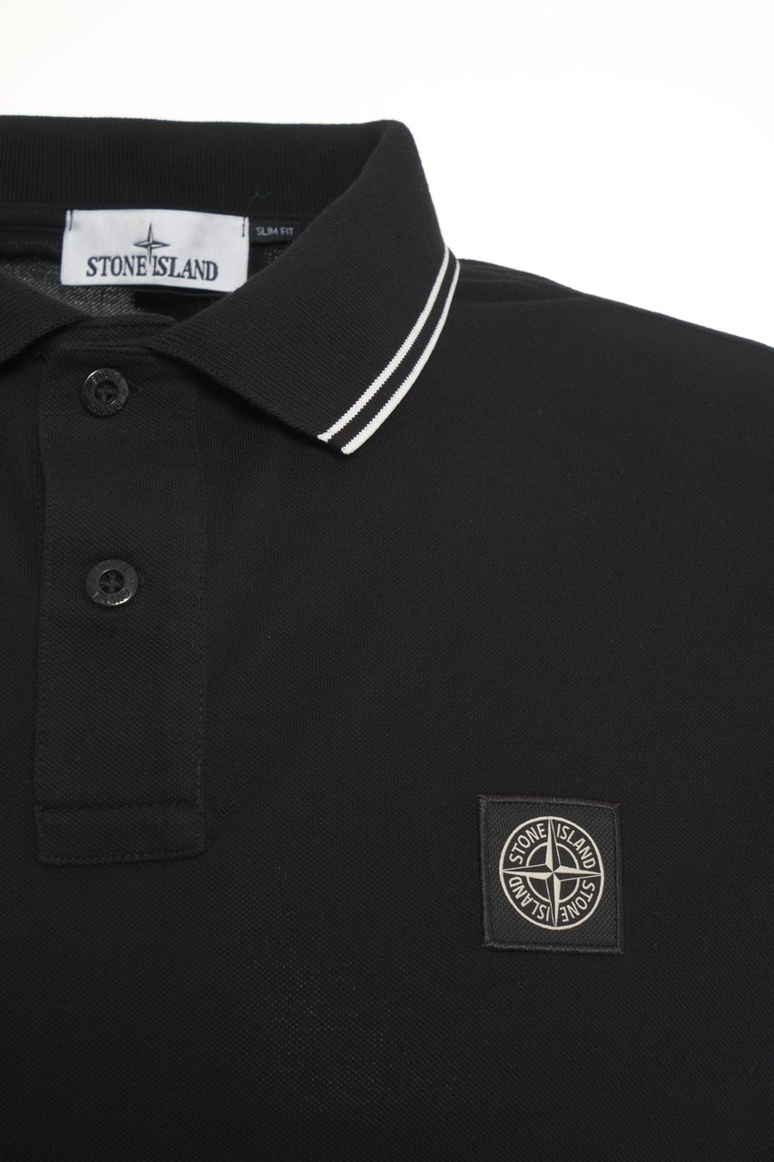 Stone Island Polo shirt with logo Zwart