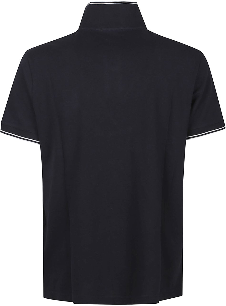 Stone Island Short Sleeve Slim Fit Polo Shirt Blue Blauw