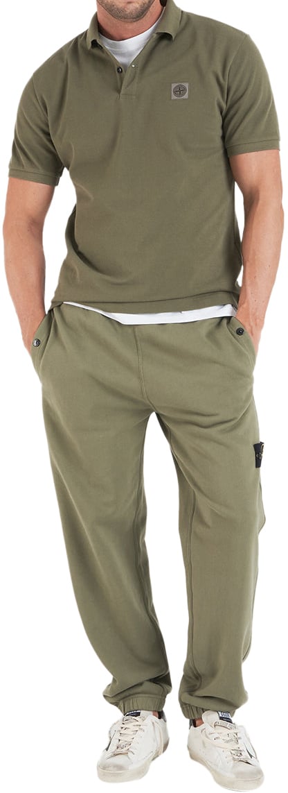 Stone Island Polo shirt with logo Groen