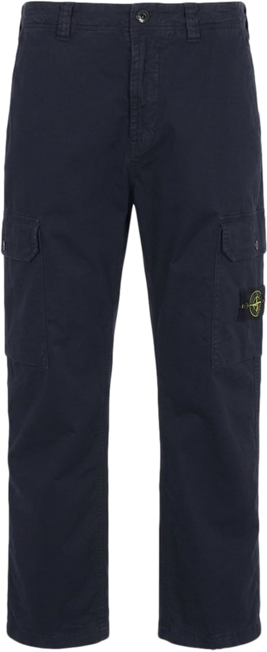 Stone Island Cotton blend cargo pants Blauw