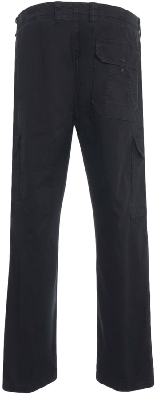 Stone Island Cotton blend cargo pants Blauw