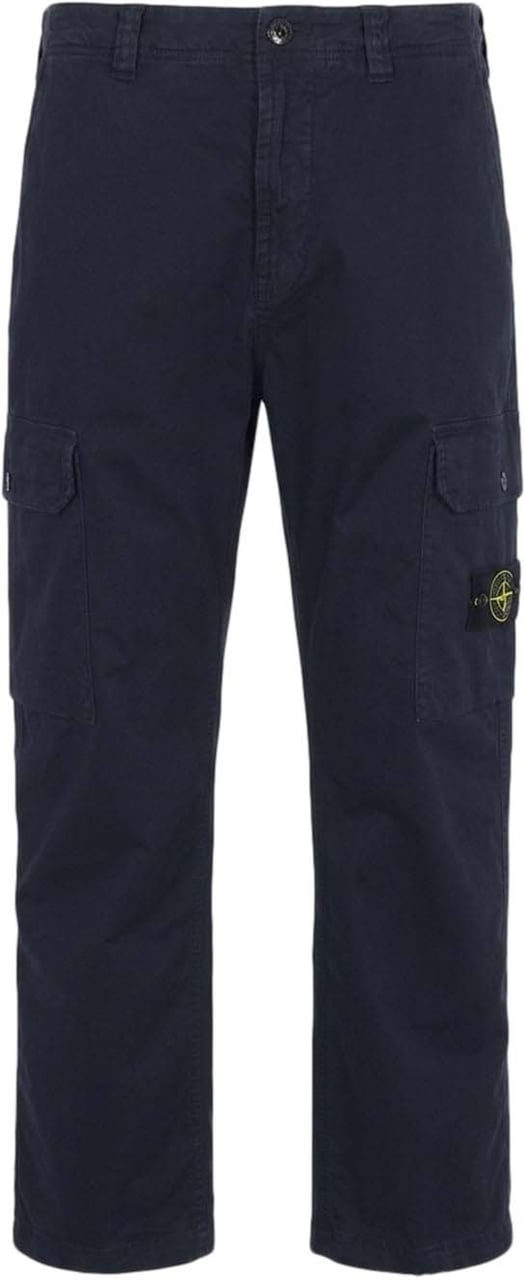 Stone Island Cotton blend cargo pants Blauw
