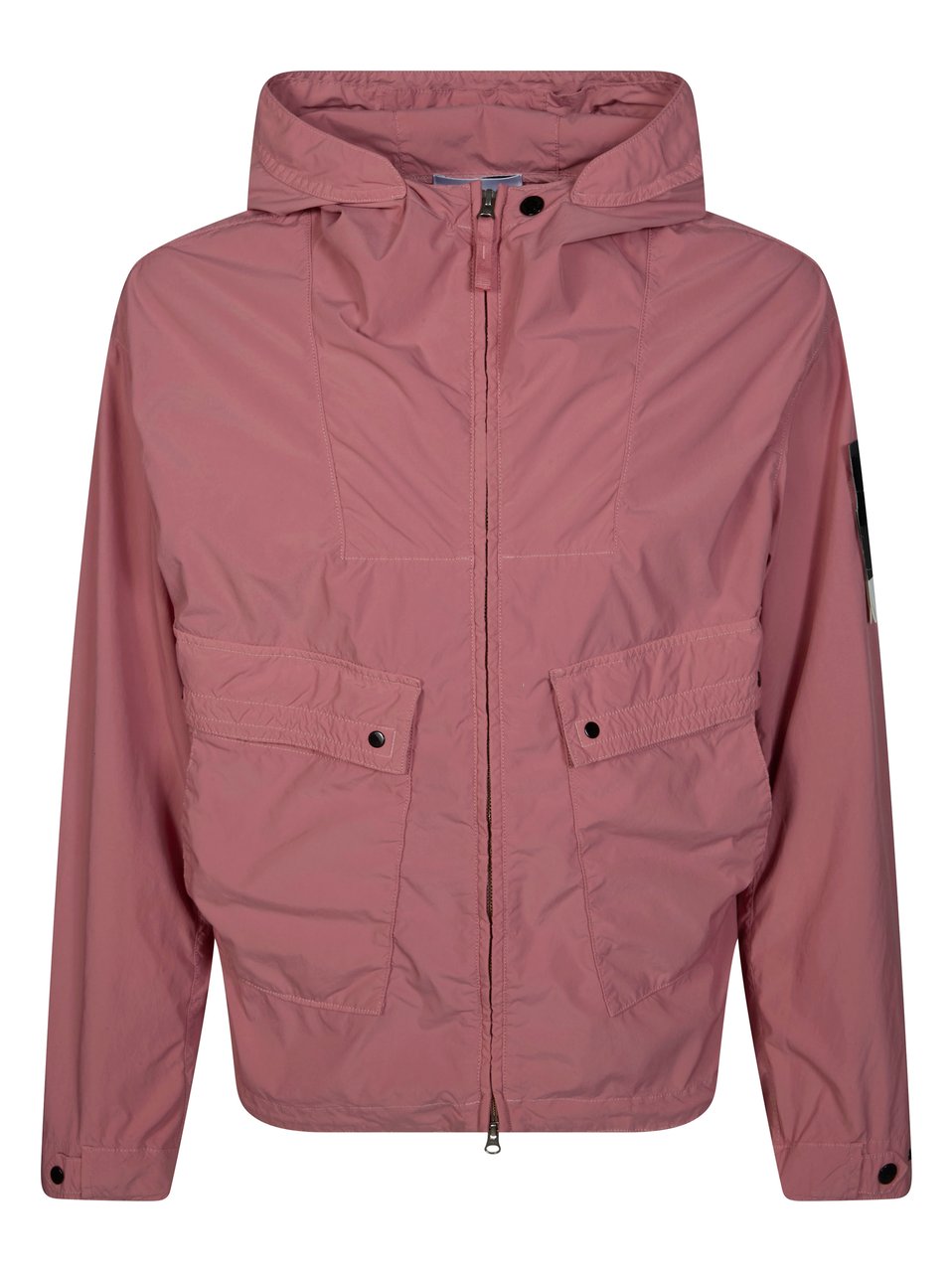 Stone Island Pink Minimalist Hooded Short Parka Roze