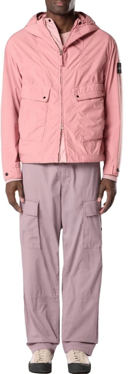 Stone Island LIGHT COMPACT TOUCH POLY-TC SHORT PARKA OLEANDER Roze