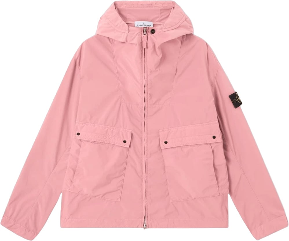 Stone Island LIGHT COMPACT TOUCH POLY-TC SHORT PARKA OLEANDER Roze