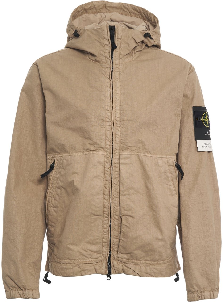 Stone Island Technical hooded jacket Beige