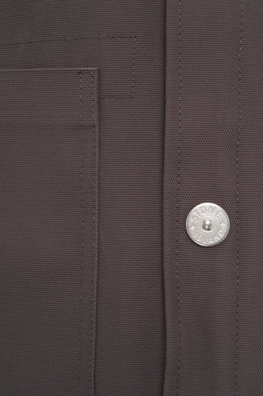 Stone Island Overshirt with logo label Grijs