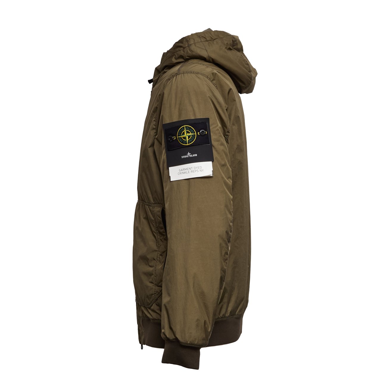 Stone Island Garment Dyed Crinkle Reps Hooded Down Jacket Bruin