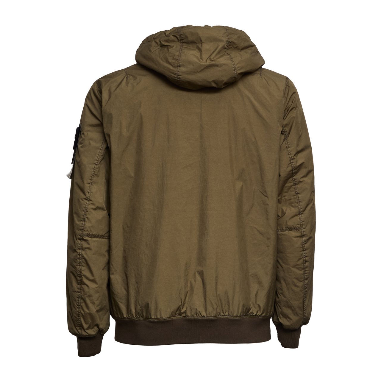 Stone Island Garment Dyed Crinkle Reps Hooded Down Jacket Bruin