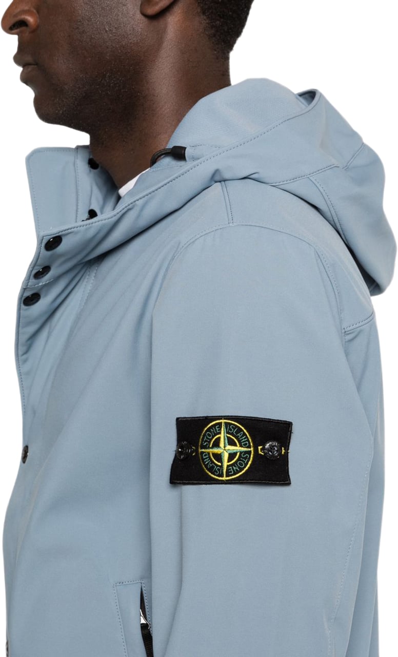 Stone Island Coats Light Blue Blauw