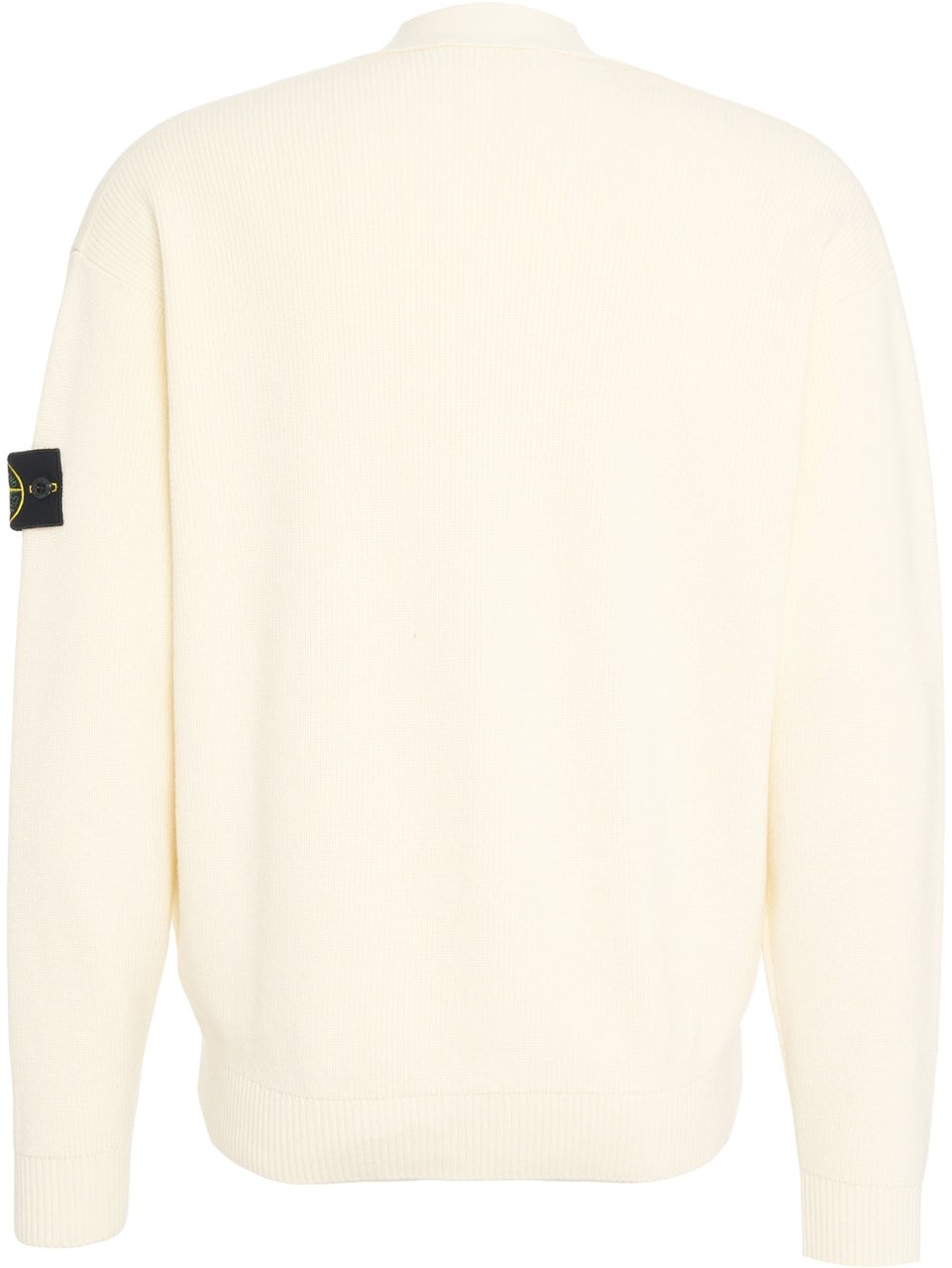 Stone Island Cardigan with logo label Beige