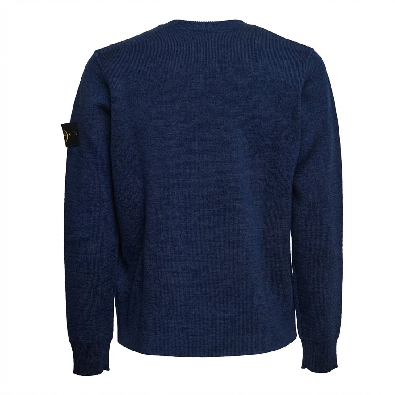 Stone Island Rubberised RWS Wool Blend Crewneck Sweater Zwart