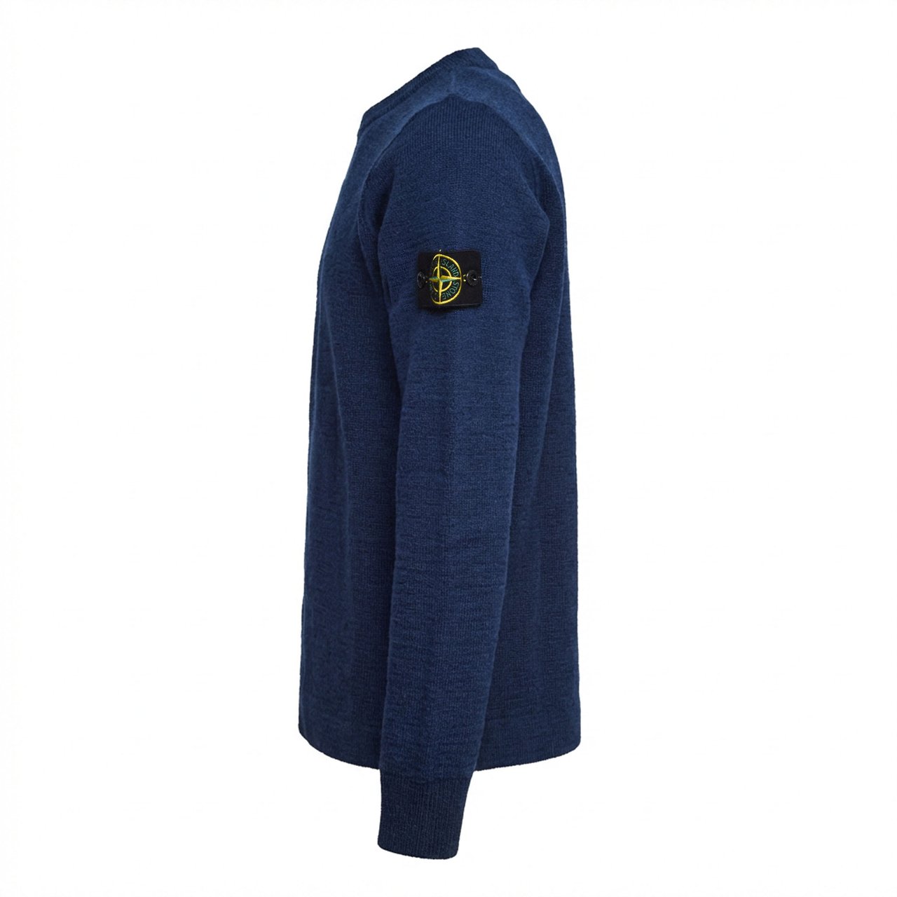 Stone Island Rubberised RWS Wool Blend Crewneck Sweater Zwart