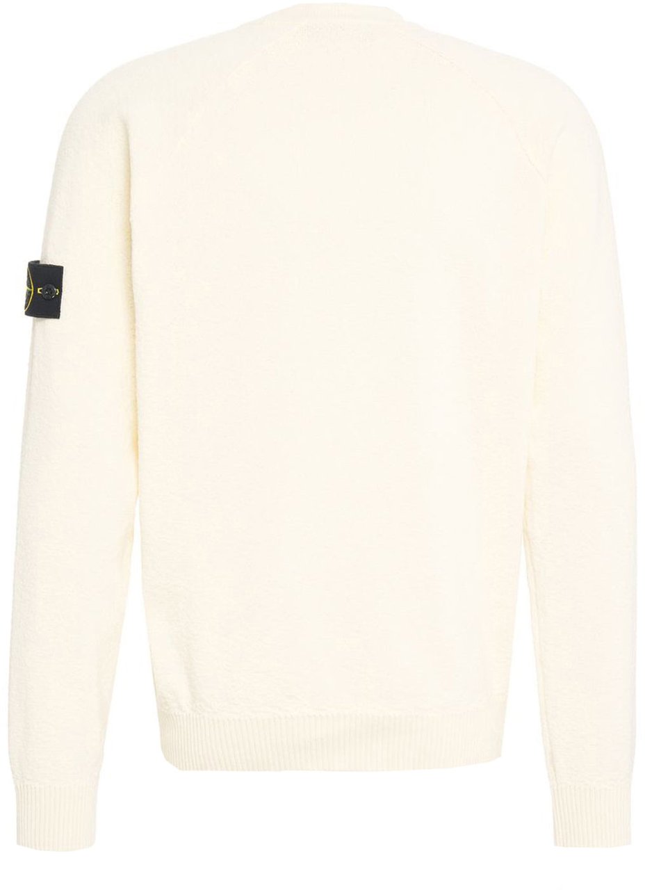 Stone Island Sweater with logo patch Beige