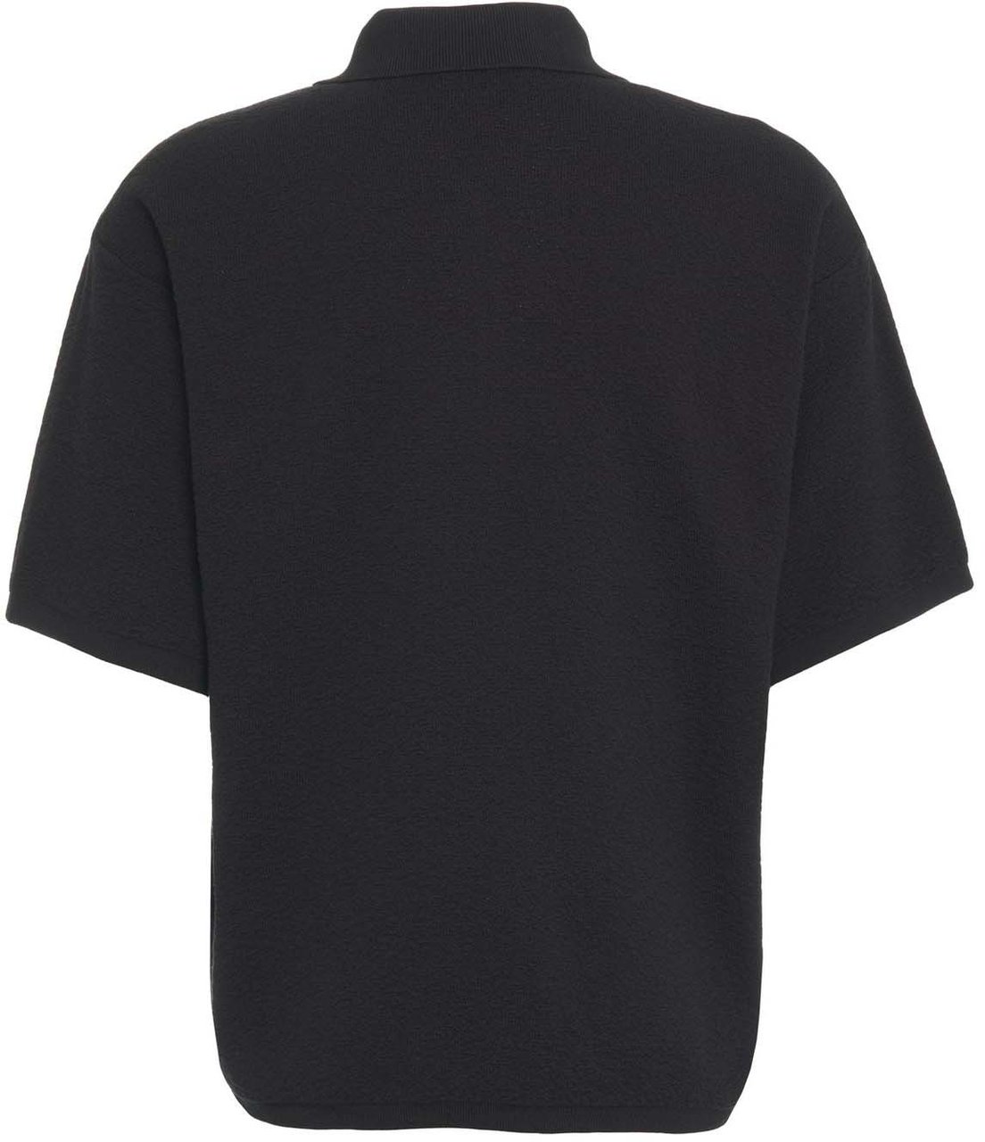 Stone Island Knit polo with logo Zwart