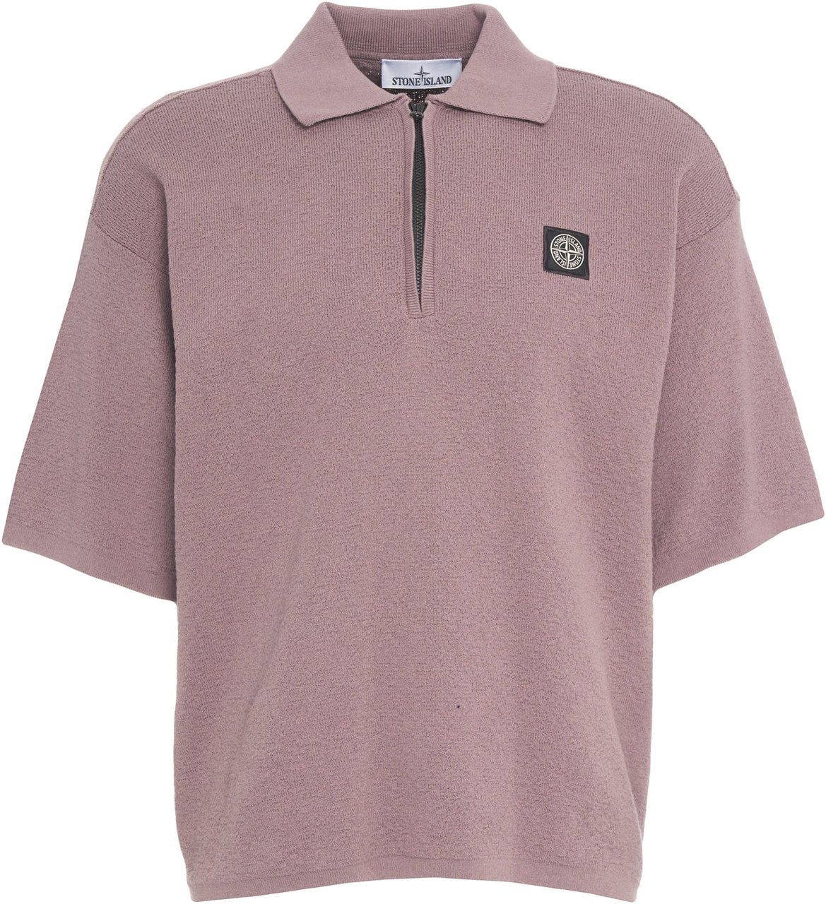 Stone Island Knit polo with logo Paars