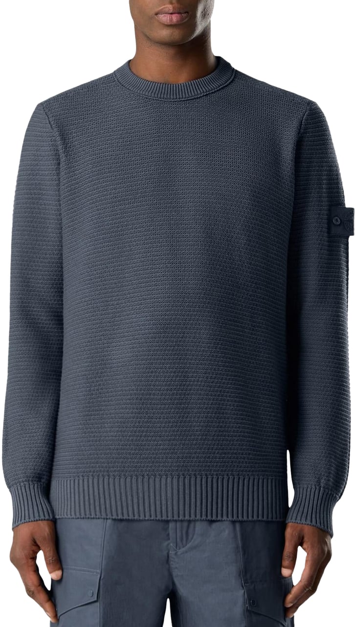 Stone Island Heren Ribbed Trims Ghost Blauw Blauw
