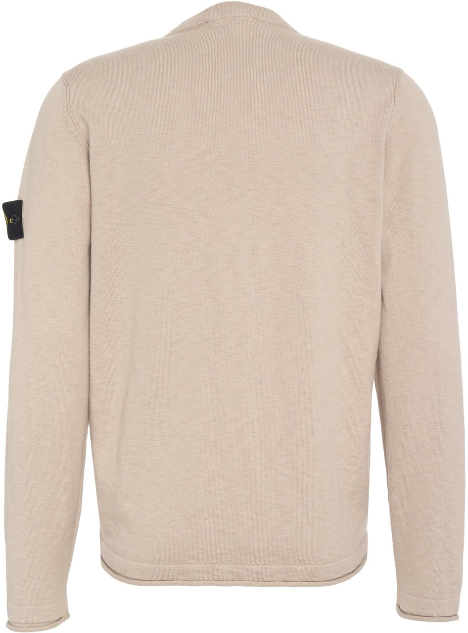 Stone Island Sweater with logo label Beige