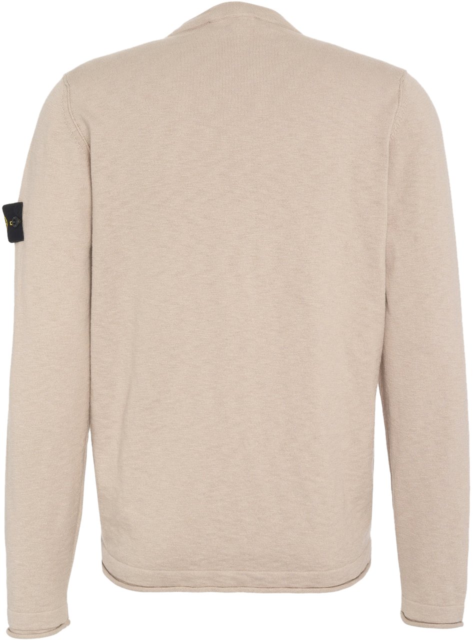 Stone Island Sweater with logo label Beige