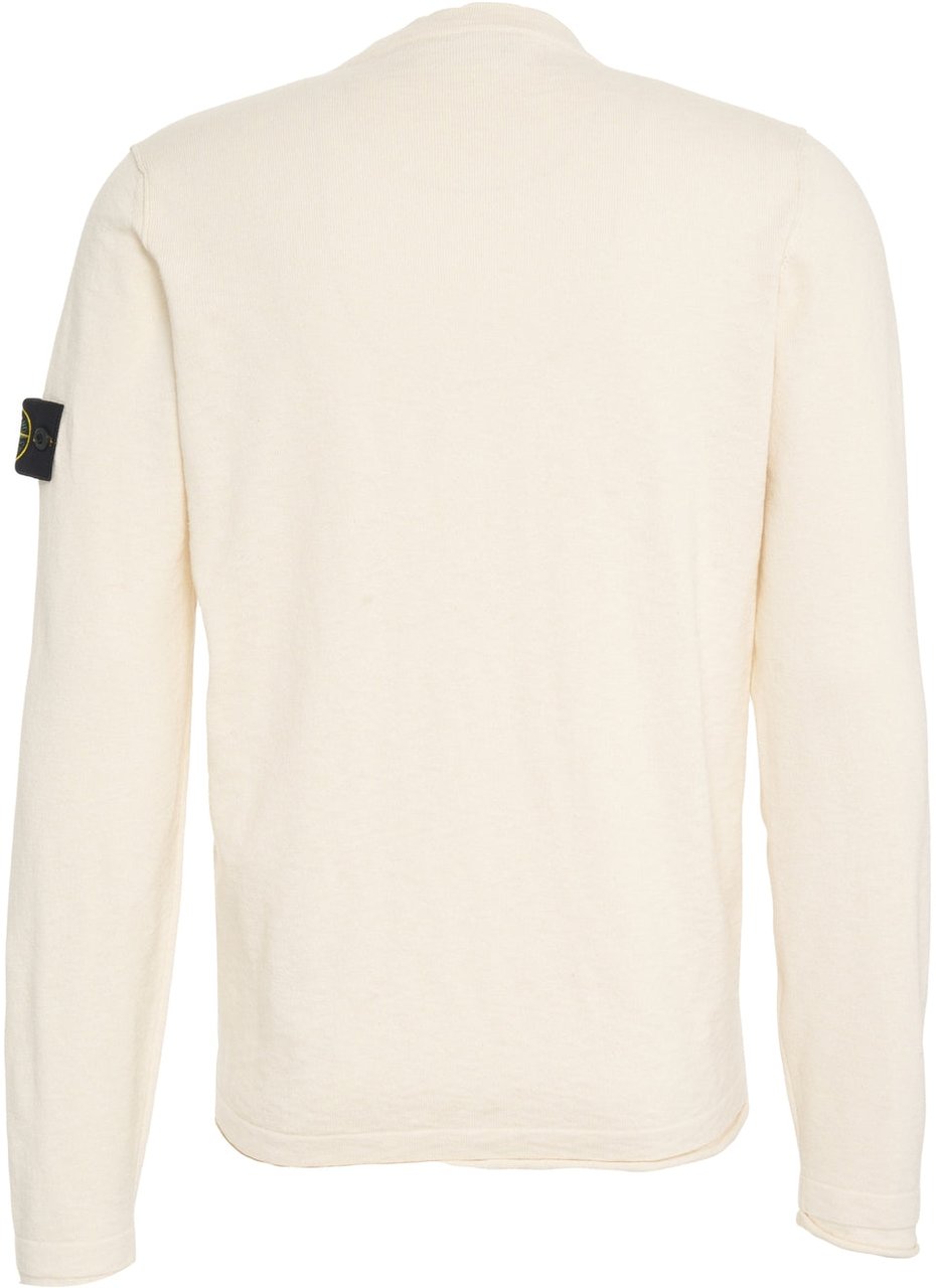 Stone Island Sweater with logo label Beige