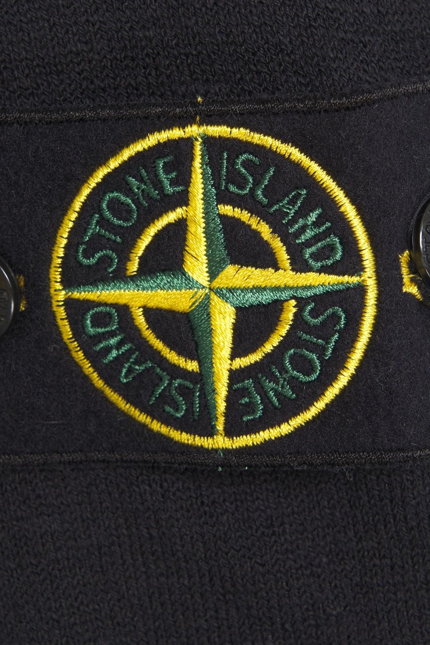 Stone Island Sweater with logo label Blauw
