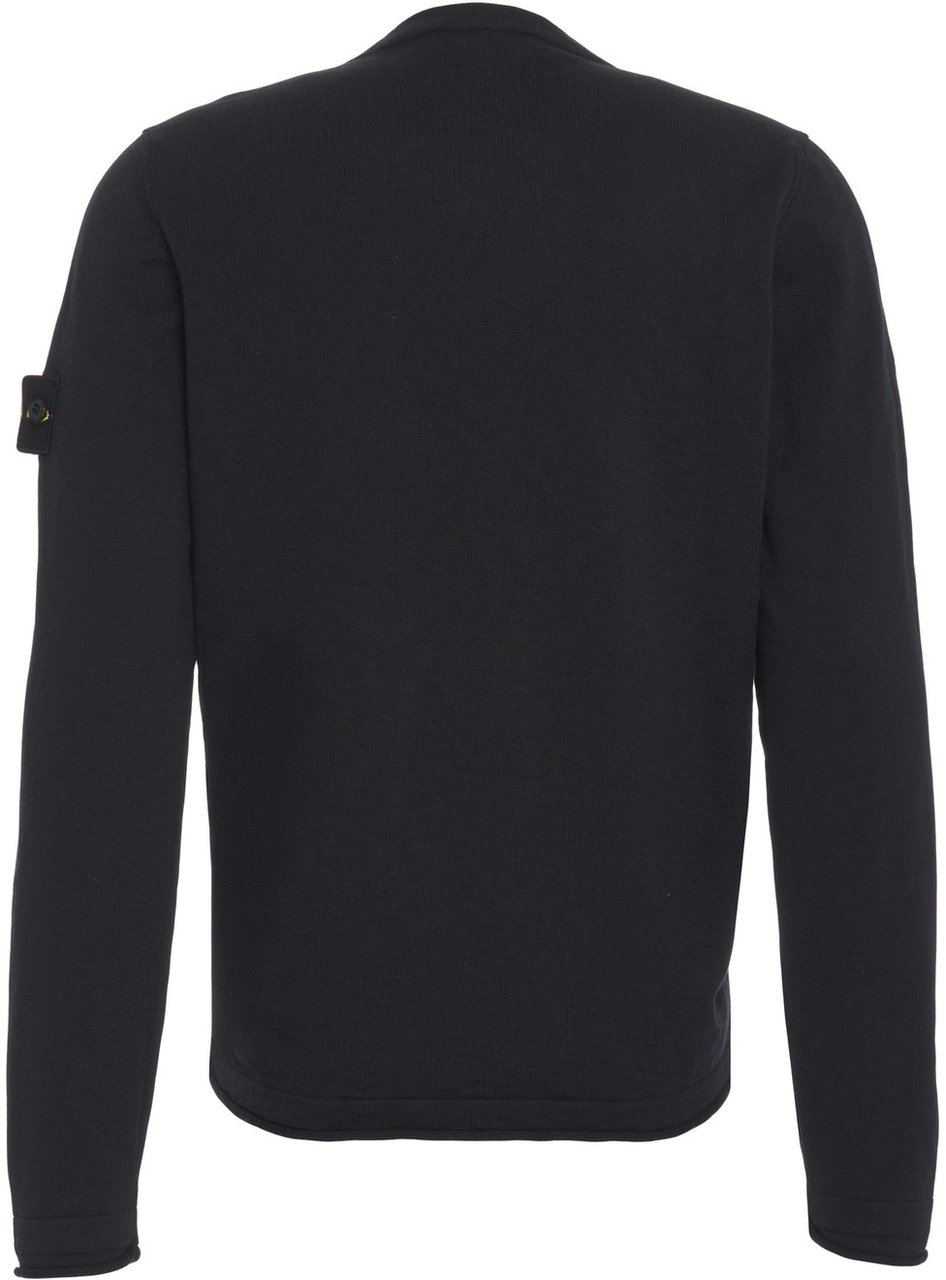Stone Island Sweater with logo label Blauw