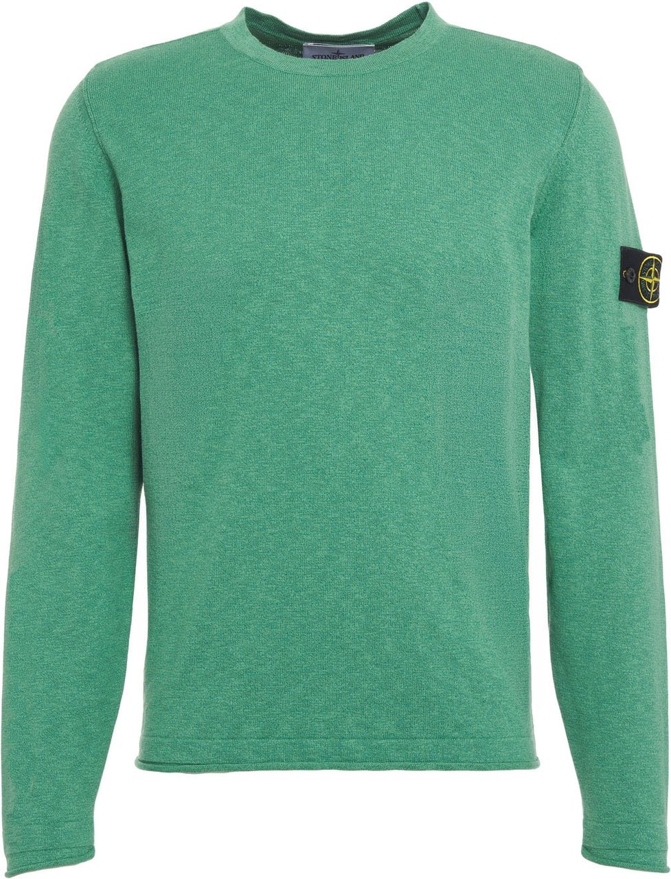 Stone Island Sweater with logo label Groen