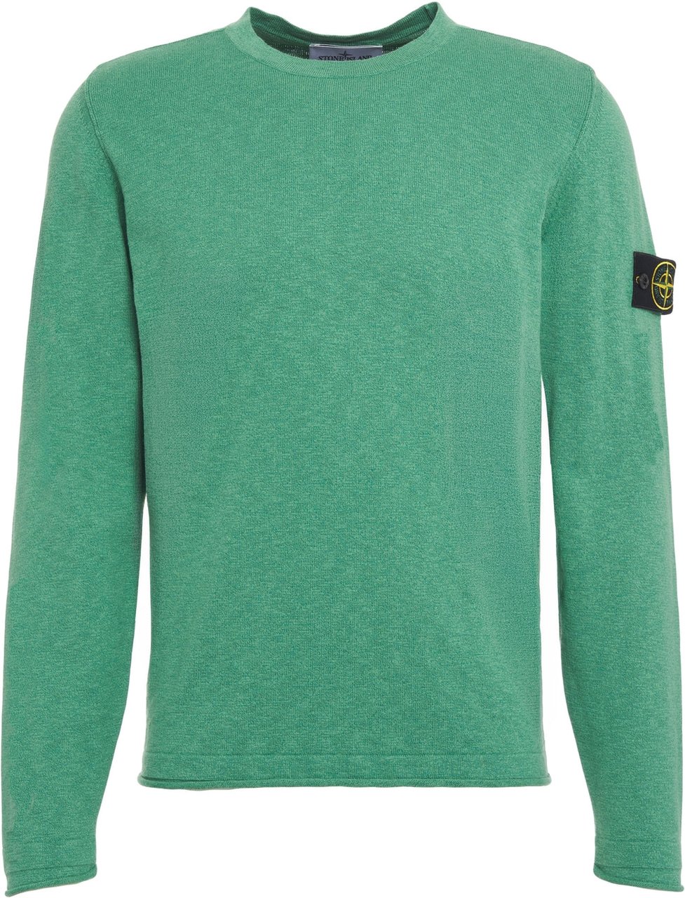Stone Island Sweater with logo label Groen