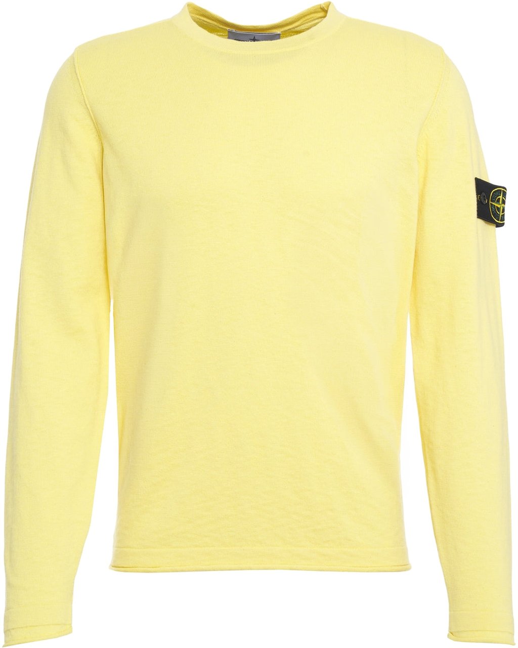 Stone Island Sweater with logo label Geel