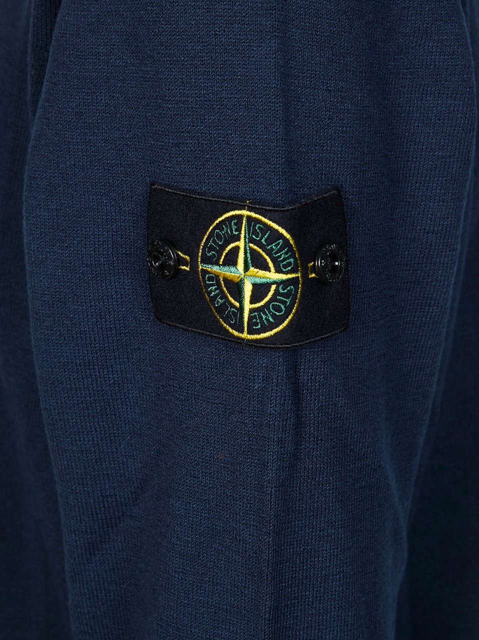 Stone Island Crew Neck Slightly Cropped T-Shirt Zwart