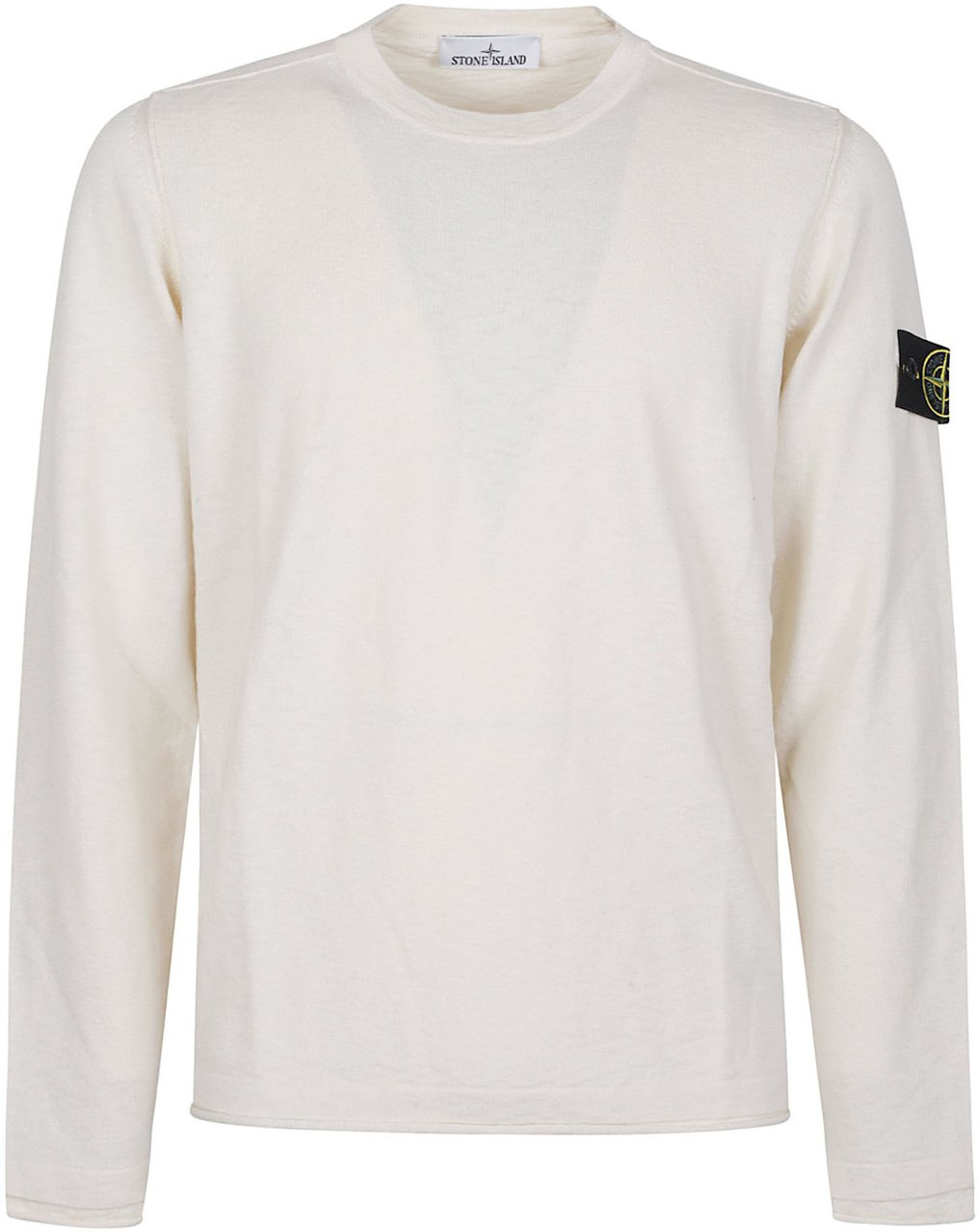 Stone Island Basic Logo Sweater White Wit