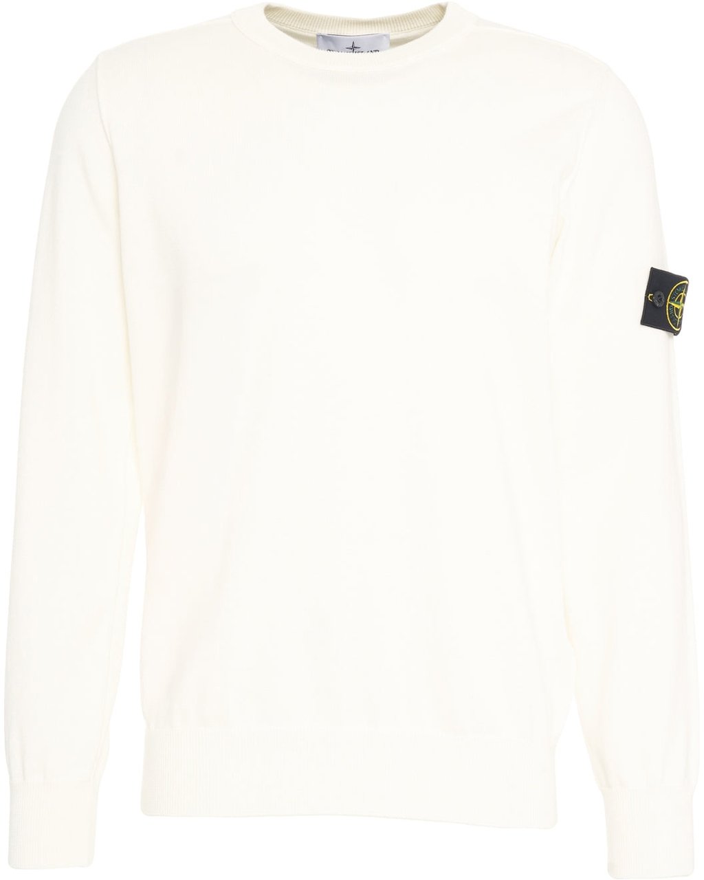 Stone Island Sweater with logo label Wit