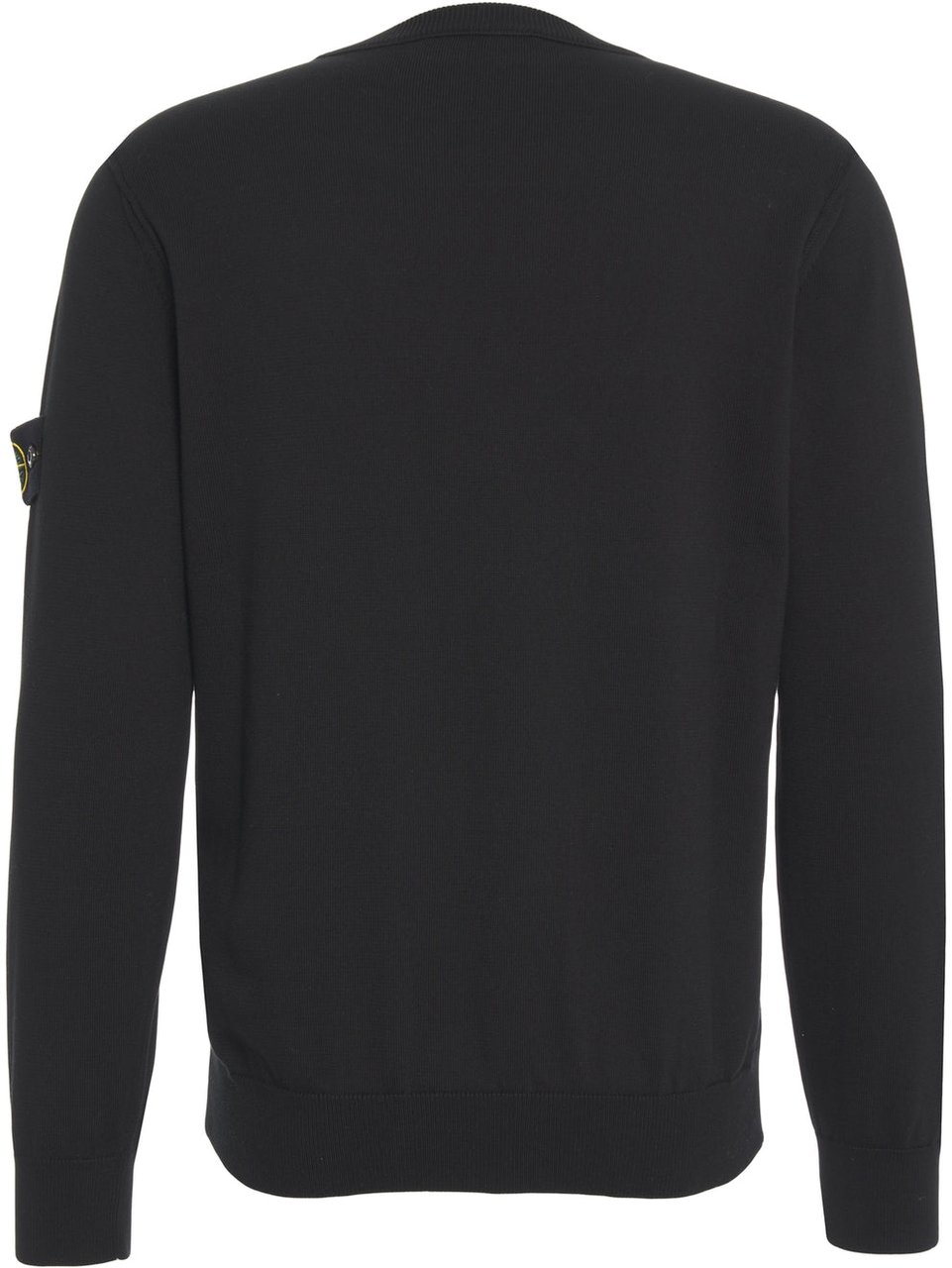 Stone Island Sweater with logo label Zwart