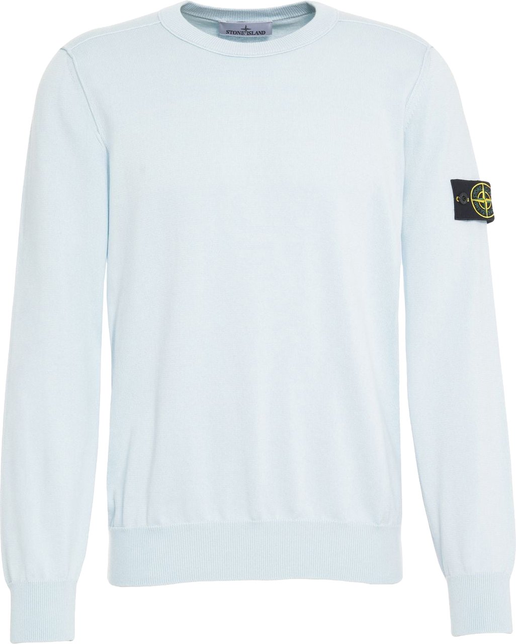 Stone Island Sweater with logo label Blauw