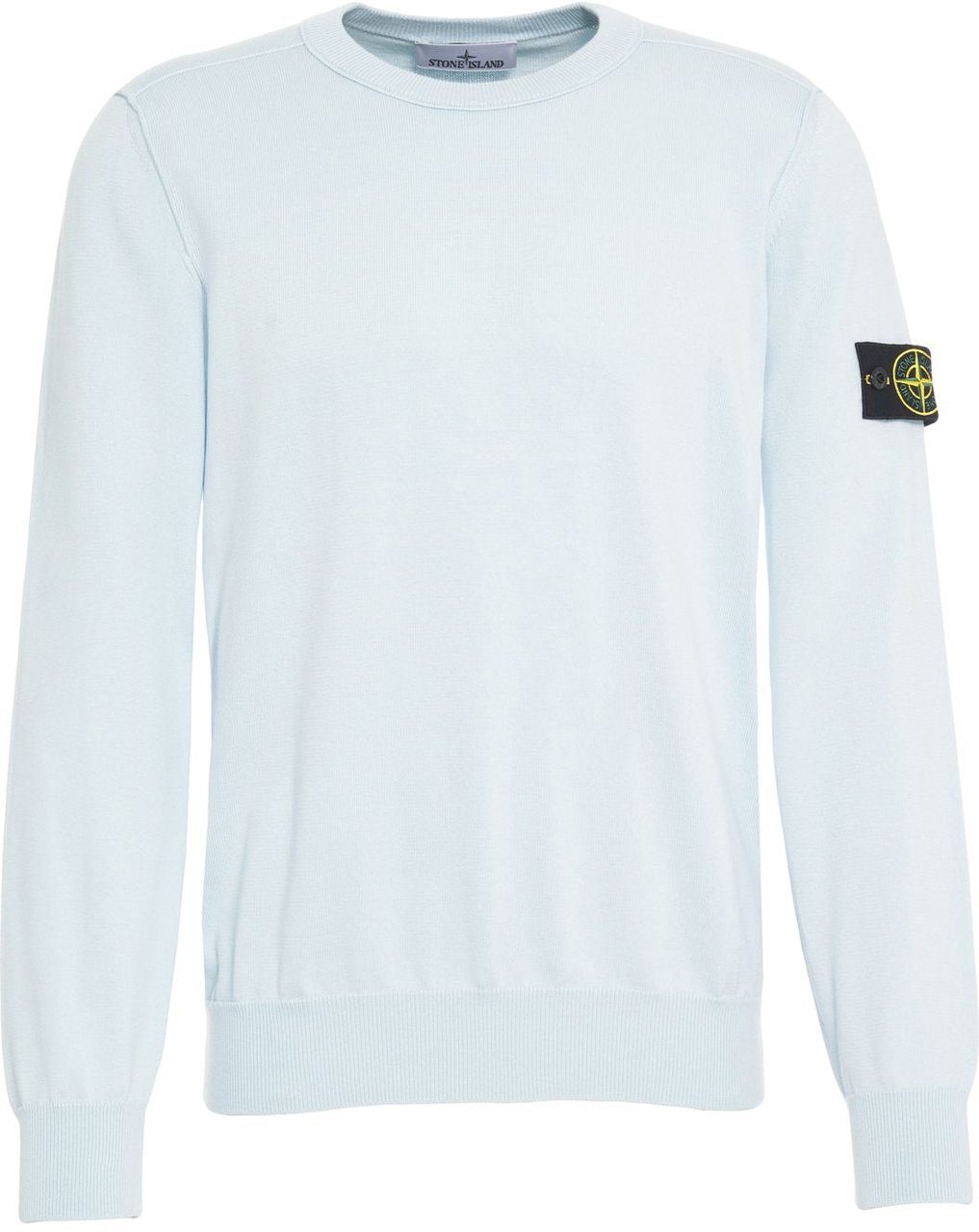 Stone Island Sweater with logo label Blauw