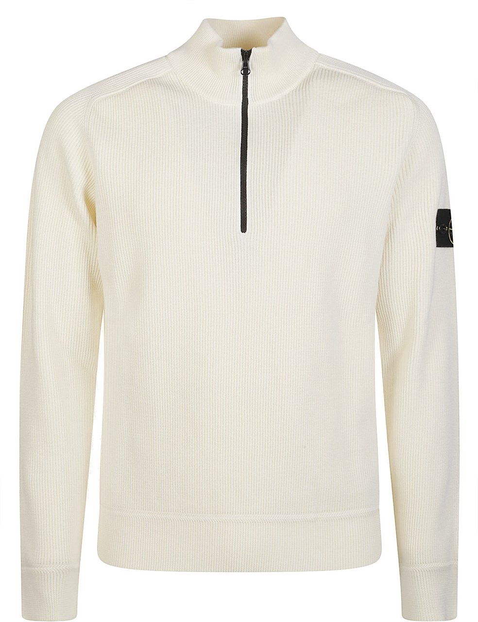 Stone Island Basic Half Zip Sweater White Wit
